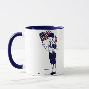 Tasse Drapeau américain patriotique et feu d'artifice ga