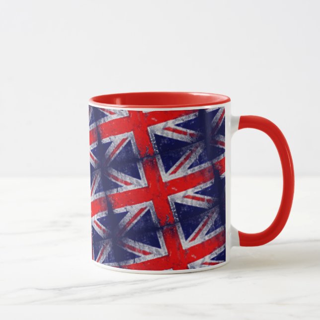 Tasse drapeau bleu et rouge d'Angleterre (Droite)