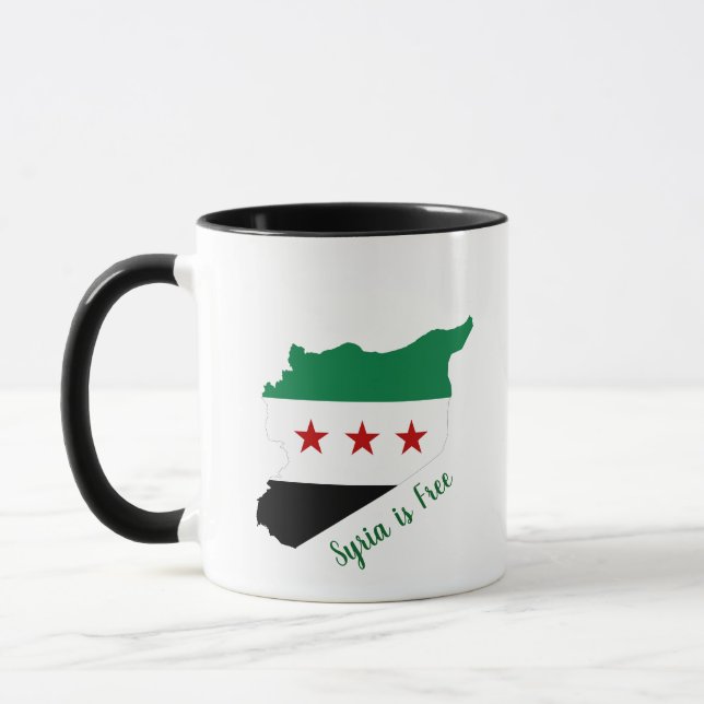tasse - drapeau de la carte de la syrie libre (Gauche)