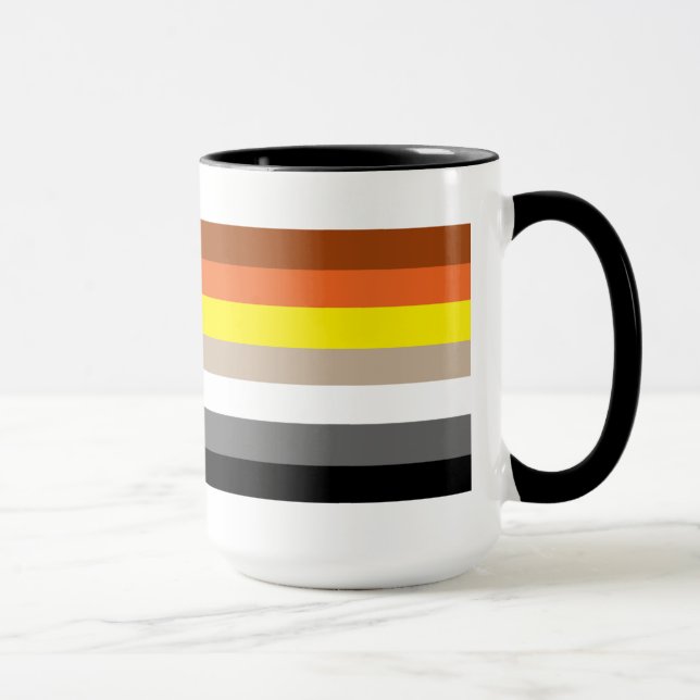 Tasse Drapeau de la fierté de l'ours gay. (Droite)