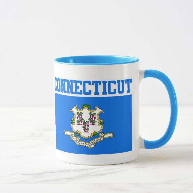 Tasse Drapeau du Connecticut (Droite)