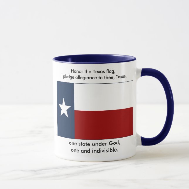Tasse Drapeau du Texas - engagement du Texas (Droite)