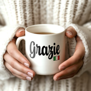 Tasse Drapeau Italien Grazie (Merci)
