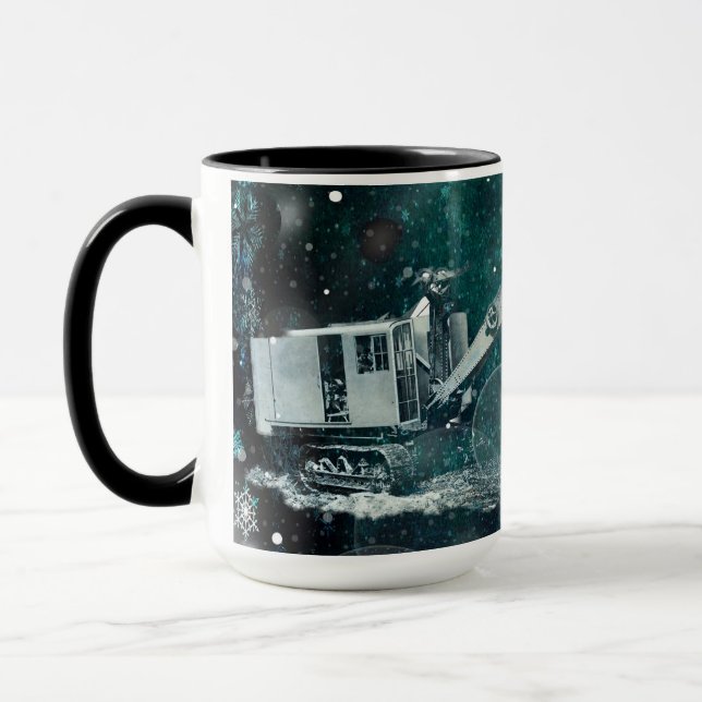 Tasse Dreamy Northwest Shovel Équipement lourd hiver (Gauche)
