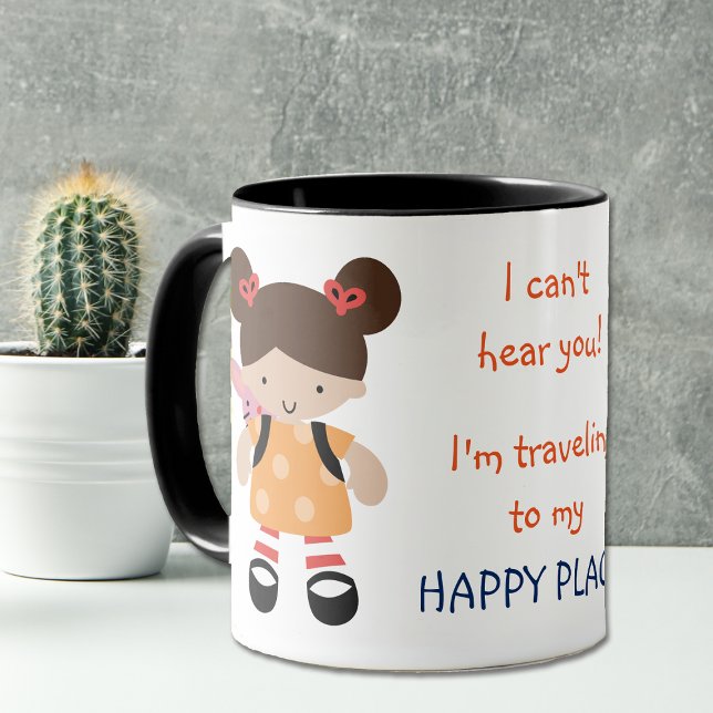 Tasse Drôle Bureau Happy Place sac à dos (Créateur téléchargé)