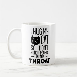 Tasse drôle d'amoureux des chats j'étreins mes
