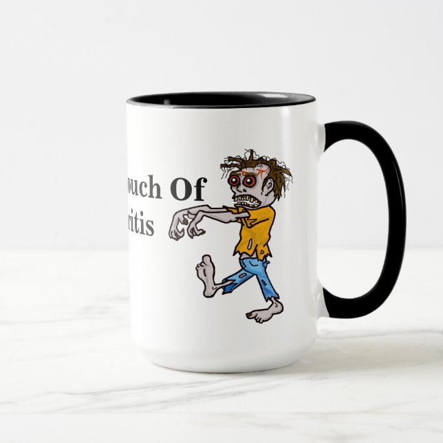 Tasse drôle d'arthrite de zombi (Droite)