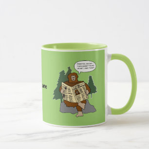 Tasse drôle de bande dessinée de Bigfoot d'idée