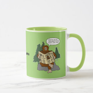 Tasse drôle de bande dessinée de Bigfoot d'idée de