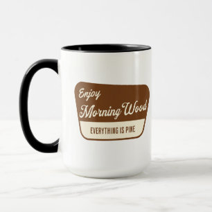 Tasse drôle de bois du matin Cadeau d'humour adult