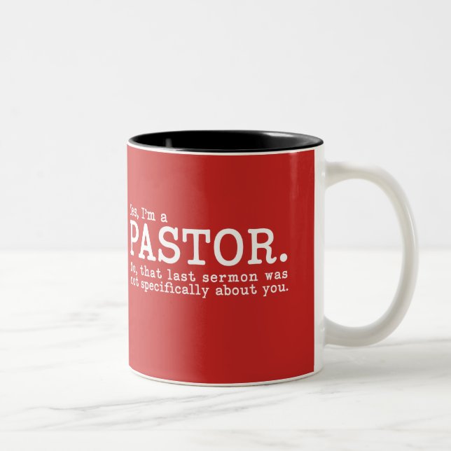 Tasse drôle de cadeau d'appréciation de pasteur (Droit)