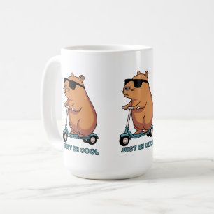 Tasse Drôle de Capybara au Scooter avec une Atmosp