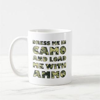 Tasse drôle de chasse Camo et munitions