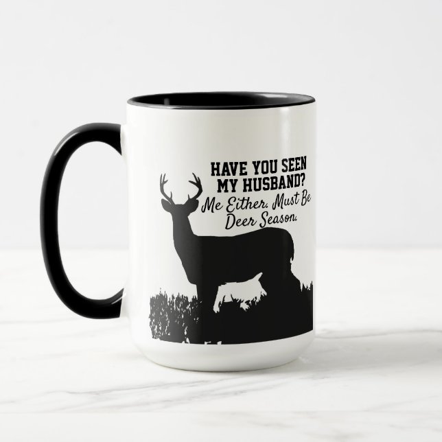 Tasse drôle de citation de mari de chasse de cerfs (Gauche)