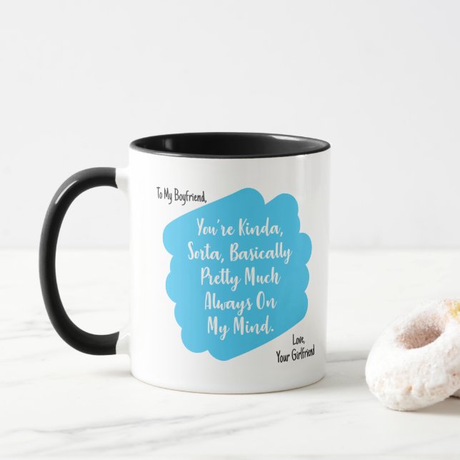 Tasse drôle de citations d'ami d'amie (Avec donut)