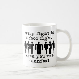 Tasse drôle de combat de nourriture cannibale Humo