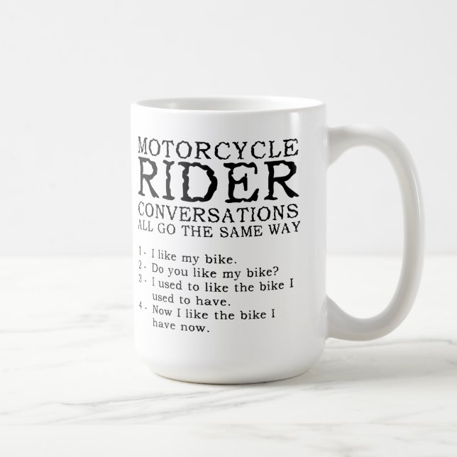 Tasse drôle de conversations de moto (Droite)