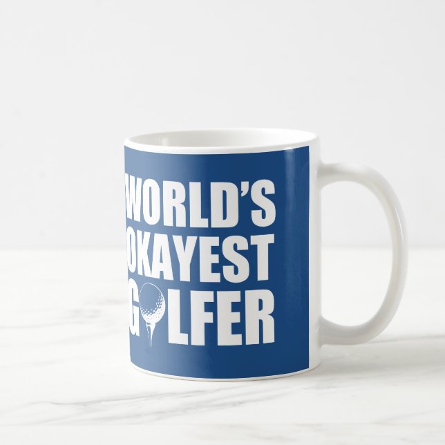 Tasse drôle de golfeur d'Okayest du monde (Droite)