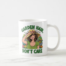 Tasse drôle de jardinage Cheveux de jardin, on s'e