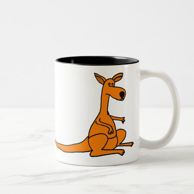Tasse drôle de kangourou de bande dessinée de BB (Droit)