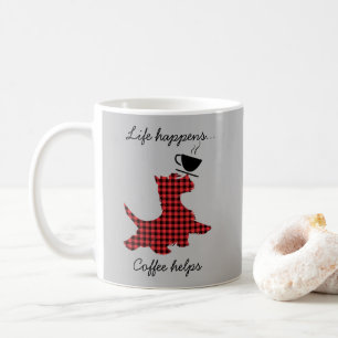 Tasse Drôle de la Vie de Chien Scottie Café Aide