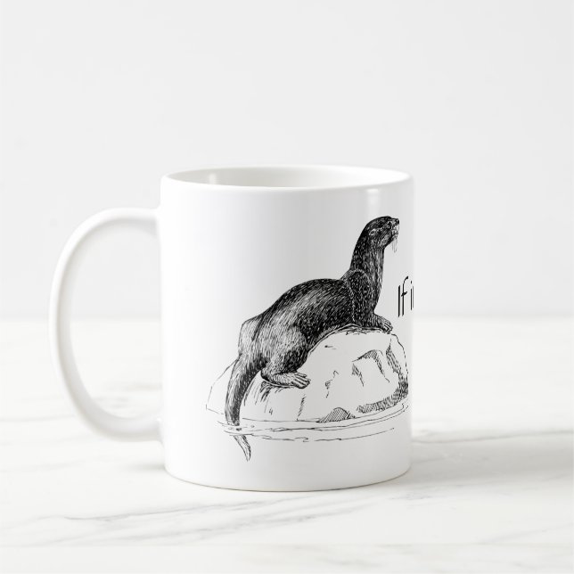 Tasse drôle de loutre (Gauche)