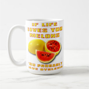 Tasse drôle de melons dyslexiques