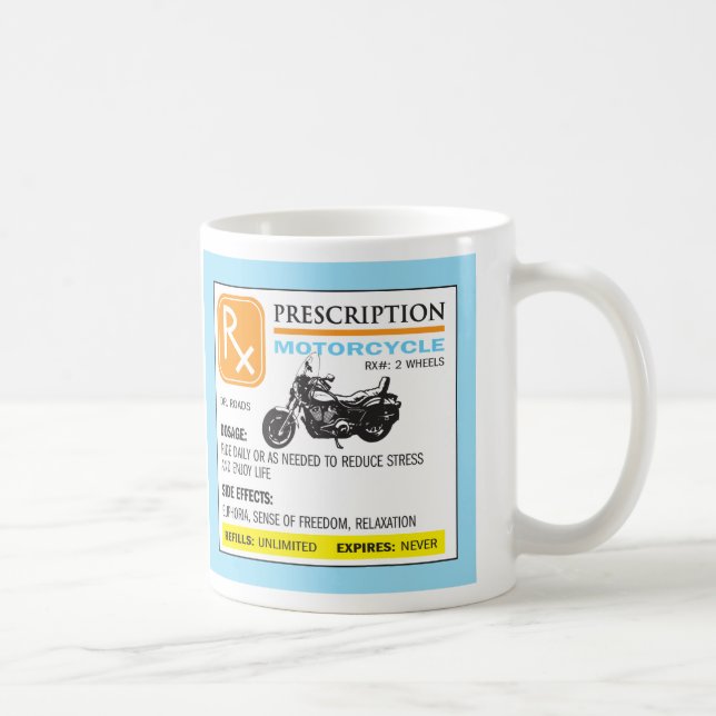 Tasse drôle de moto de prescription (Droite)