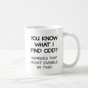 Tasse drôle de nombres impairs