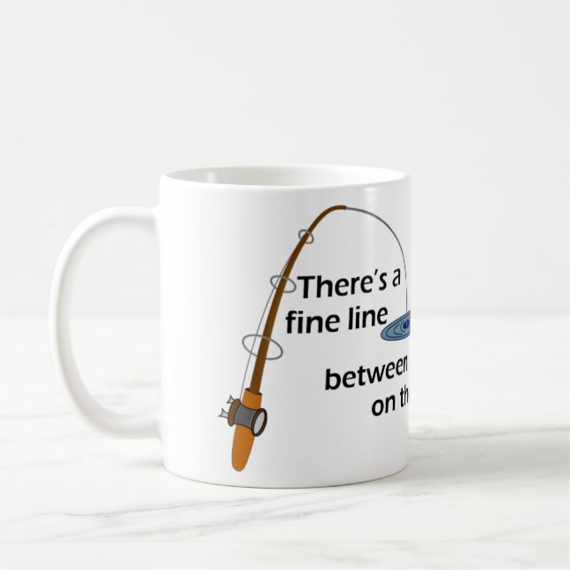 Tasse drôle de pêche (Gauche)