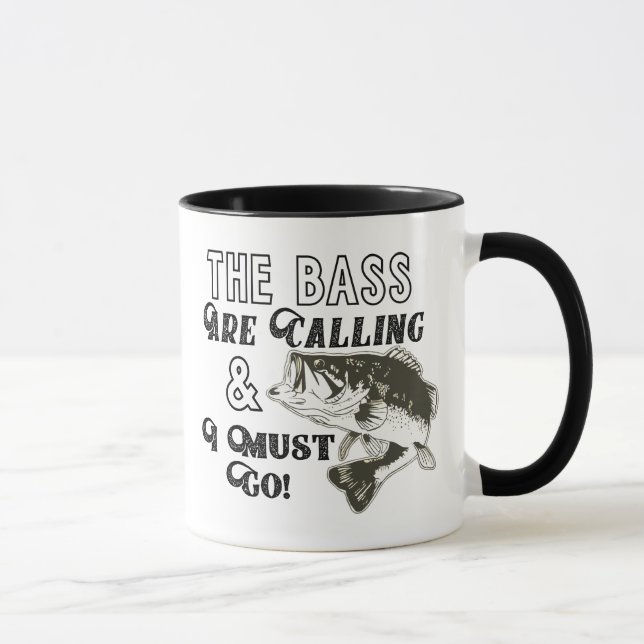 Tasse drôle de pêcheur de basse de large ouverture (Droite)
