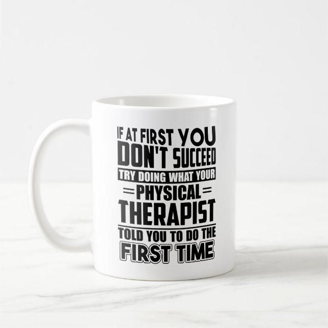 Tasse drôle de physiothérapeute (Gauche)