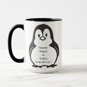Tasse drôle de pingouin de perte de poids de