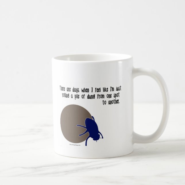 Tasse drôle de scarabée de Dung (Droite)