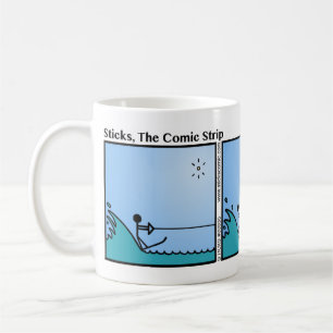 Tasse drôle de Stickman de ski d'eau - 035