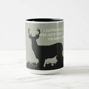 Tasse drôle de support d'arbre de chasse de cerfs