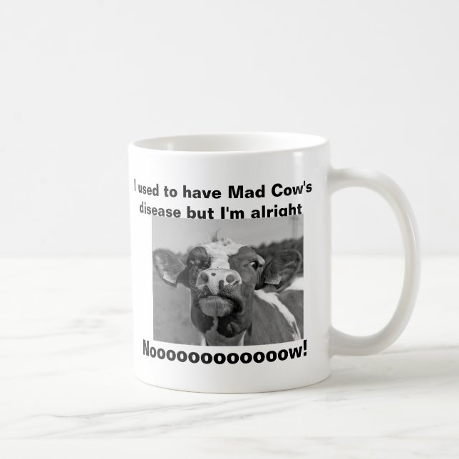 Tasse drôle de vache folle (Droite)