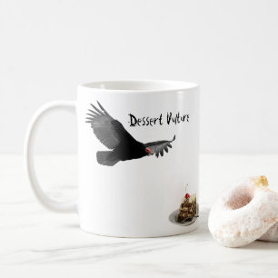 Tasse drôle de vautour de dessert avec la
