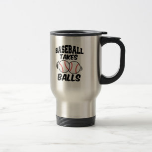 Tasse drôle de voyage d'énonciation de boules de
