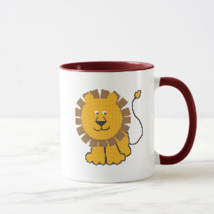 Tasse Drôle dessin animé de point de croix Lion