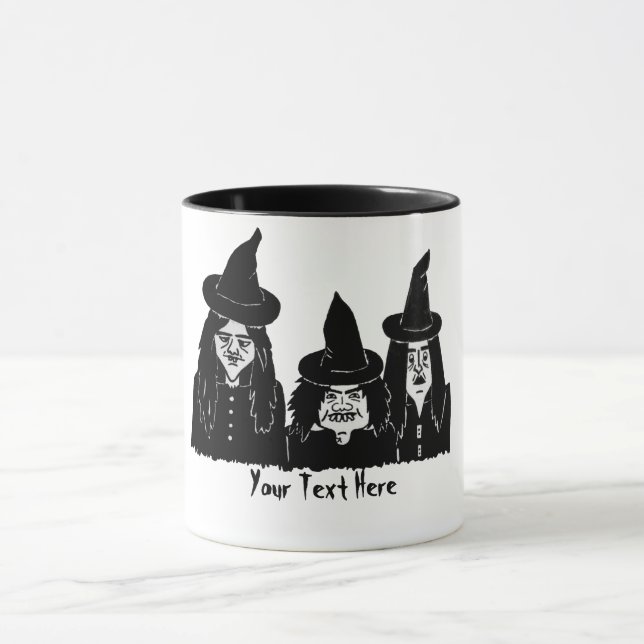 Tasse drôle éffrayante sorcière noire effrayante hallowe (Centre)