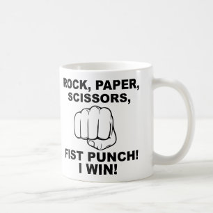 Tasse Drôle Poing Pierre Feuille Ciseaux