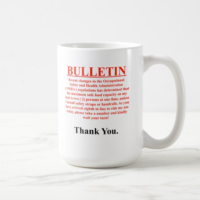 Tasse drôle pour le travail (Droite)