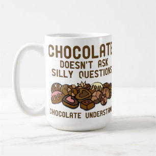 Tasse drôle que le chocolat comprend