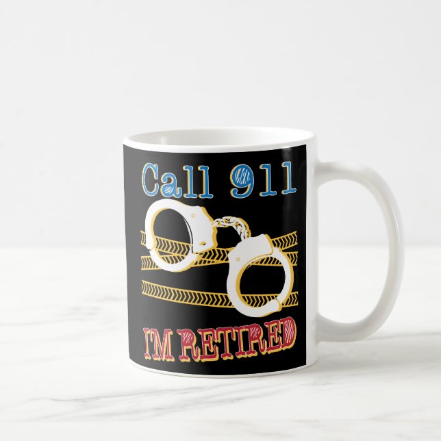 Tasse drôle retirée de retraite de policier de (Droite)
