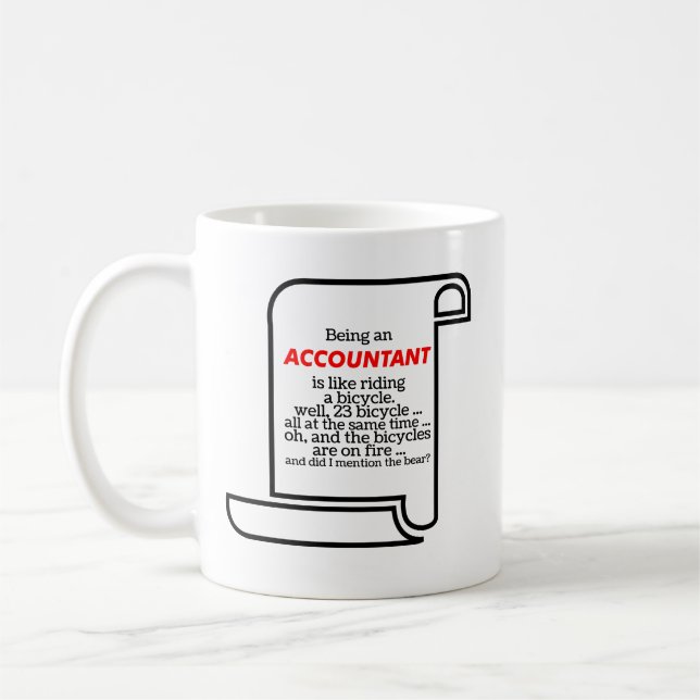 Tasse drôle Rolls de papier étant un comptable (Gauche)