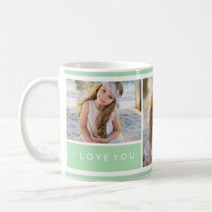 Tasse du collage   de photo de menthe je t'aime
