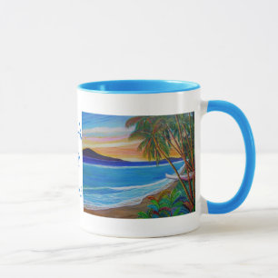 tasse du coucher de soleil de la fosse aux requins