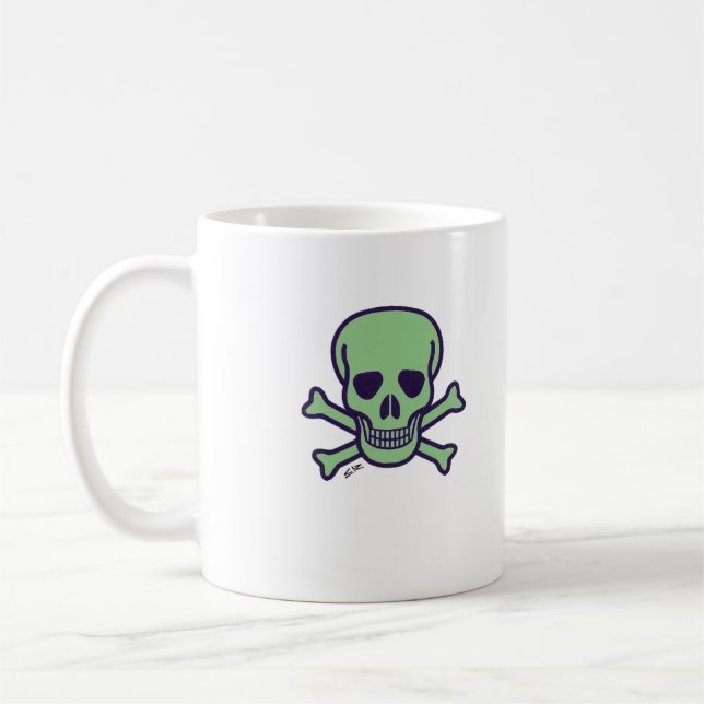 Tasse du crâne vert (Gauche)