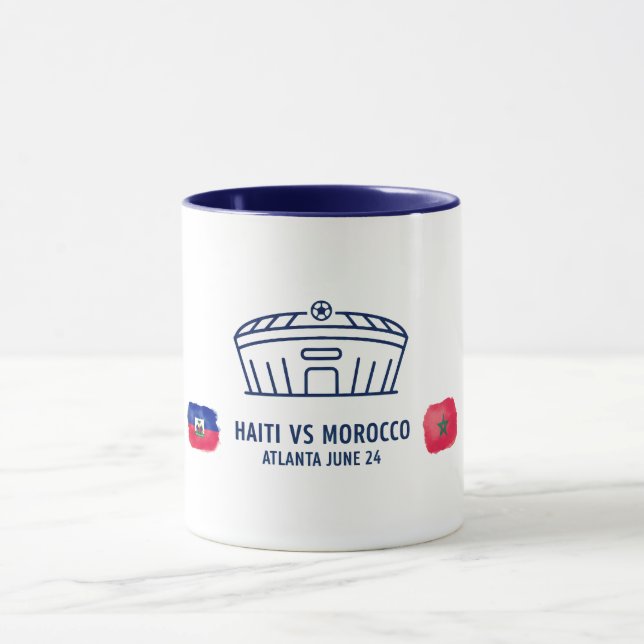 Tasse du drapeau d'aquarelle de la rivalité de foo (Centre)